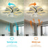 DC ABS 60W 7-Blatt-LED-Deckenventilatoren mit Kristallfernbedienung und Deckenleuchte